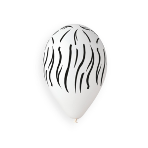 Balão de Latex Animal Stripes Branco 33cm