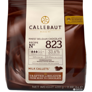 Pastilhas Callebaut 823 Leite 33,6% - 400gr