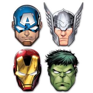 Máscaras de Papel Avengers 6uni