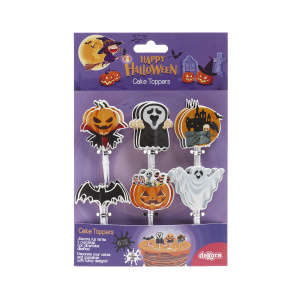 Cake Toppers Papel Halloween 30uni